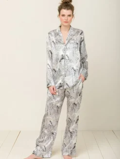 100% Seide Schlafanzug Elisabetha in JAPANESE GARDEN von Radice