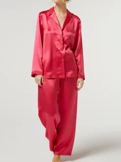 100% Seide Schlafanzug LAILA uni von Vivis