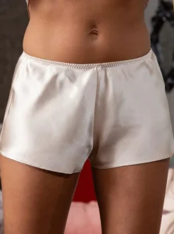 100% Seide SHORTS Soie Unie Satin Marjolaine