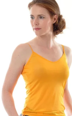 100% Seide SPAGHETTI-TOP uni von Alkena