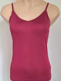 100% Seide SPAGHETTI-TOP uni von Alkena