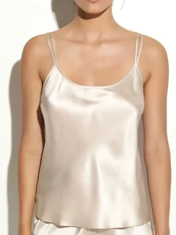 100% Seide Trägertop CLASSICO No. 2 Satin Luna di Seta