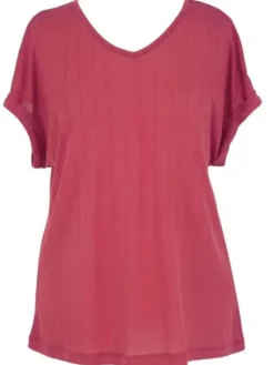 100% Seide T-Shirt AJOUR uni von Kokon Zwo