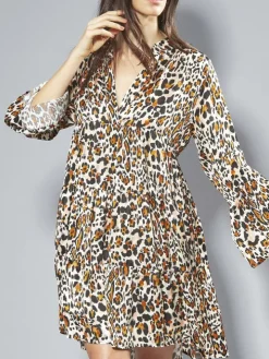 100% Seide Tunika Kleid LEONISSIMA von Eva B. Bitzer