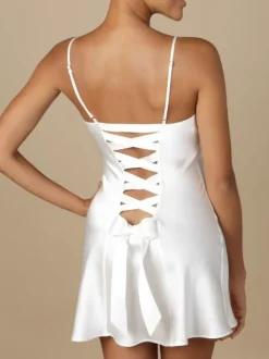 100% Seidennachthemd Satin GLYCINE von Marjolaine