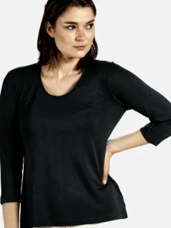 3/4-Arm Shirt CINDA No. 2 von Kokon Zwo mit Seide und Leinen