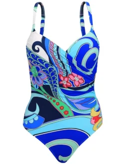 Badeanzug AMALFI COAST in dunkelblau von Fürstenberg