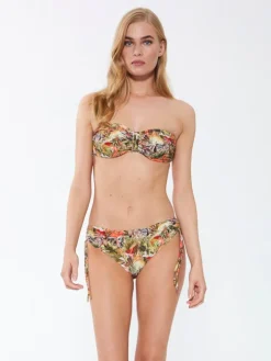 Bandeau Bikini ZEBRA IN PARADISE apricot-grün von Fürstenberg