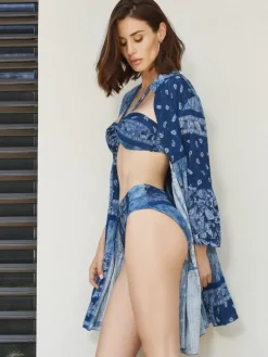 Bandeau-Bikini IBIZA in blau von Ritratti Mare