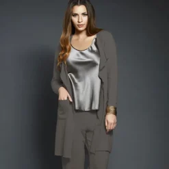 Baumwollmix Morgenmantel CASUAL kuschelig von Gattina