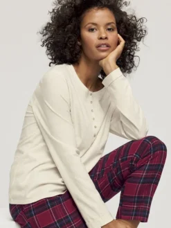 Bio-Baumwolle Langarm Shirt LOUNGE ME COTTON uni von Triumph