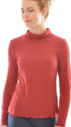 Bourette Seide ROLLKRAGEN SHIRT von Alkena