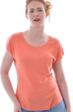 Bourette Seidenmix Sommer T-SHIRT uni von Alkena