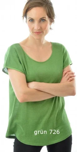 Bourette Seidenmix Sommer T-SHIRT uni von Alkena