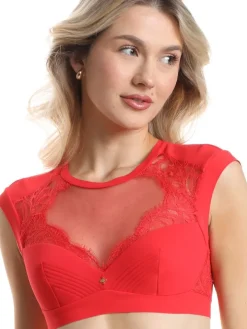 Bustier LOVE GLOWS mit Blumenspitze von Prelude Milano