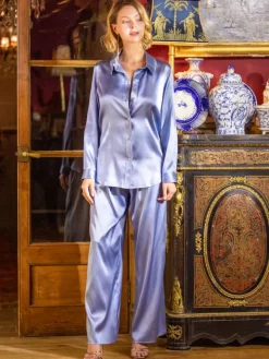 Damen Seidenpyjama OXANA Stretchseide Marjolaine