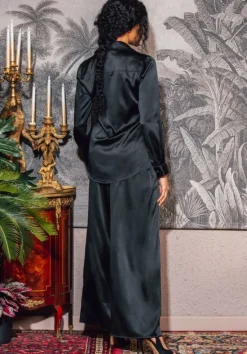 Damen Seidenpyjama OXANA Stretchseide Marjolaine