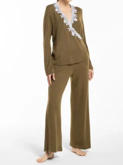 Feinstrick Hausanzug DELIA oliv von Verdiani