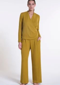 Feinstrick Hausanzug LOUNGE No. 4 senfgelb Viscosemix von Verdiani