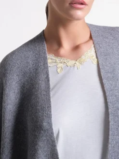 Feinstrick PONCHO von Verdiani Loungewear mit Wolle und Kaschmir