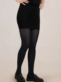 Feinstrumpfhose MERINO mit Baumwolle uni von Bleuforêt