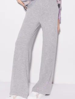 Gestrickte Lounge-Hose weit von Chiara Fiorini mit Wolle und Kaschmir