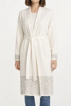 Hausmantel mittellang VALTENA Strick mit Wolle von Paolucci