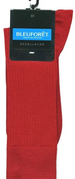 Herren Seidensocken gerippt mit 69% Seide von Bleuforêt