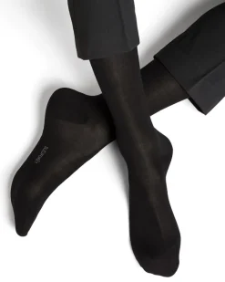 Herren Seidensocken glatt mit 91% Seide von Bleuforêt