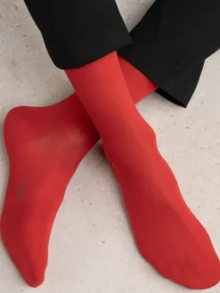 Herren Seidensocken glatt mit 91% Seide von Bleuforêt