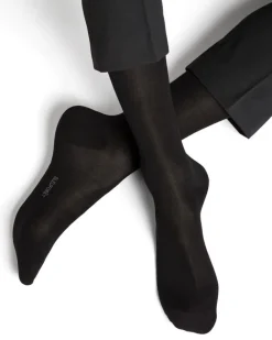 Herren Seidensocken uni mit 91% Seide von Bleuforêt
