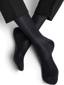 Herren Seidensocken uni mit 91% Seide von Bleuforêt