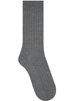 Herren Socken breite Rippe mit Merino von Bleuforet