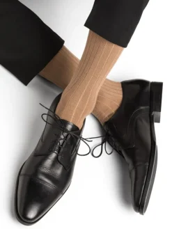 Herren Socken breite Rippe mit Merino von Bleuforet