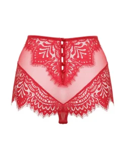 High Waist Brazilian Slip BLACK SWAN mit Spitze von Prelude Milano