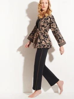 Jacke JACQUARD schwarz-zimt von Chiara Fiorini