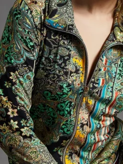 Jersey Freizeitanzug 2tlg. CHATEAU DE VERSAILLES grün schwarz von Fürstenberg