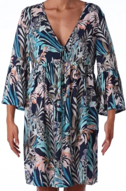 Kaftan SEYCHELLES blau-bunt von Ritratti Mare