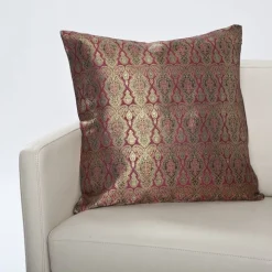 Kissenhülle MADRAS aus handgewebtem Seidenbrokat