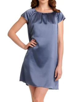 Kurzarm Nachtkleid Stretchseide SEDUZIONE DI SETA von Gattina