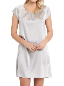 Kurzarm Nachtkleid Stretchseide SEDUZIONE DI SETA von Gattina