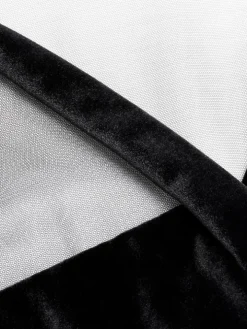 Kurzer Morgenmantel KIMONO TULLE Tüll schwarz von Cadolle