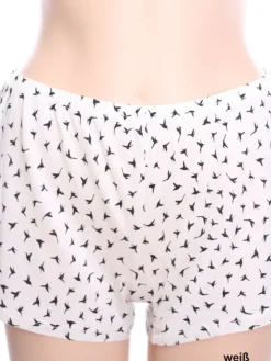 Kurzpyjama Seidenmix mit Vogeldruck von Kokon Zwo