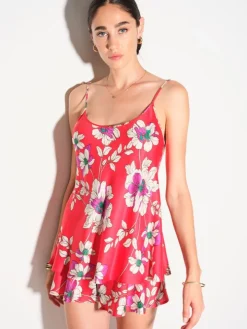 Kurz-Pyjama SOFIA Viscose rot von Chiara Fiorini