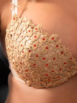 Öl Push-Up BH BIJOUX GOLD Spitze mit Kristallen von Ambra