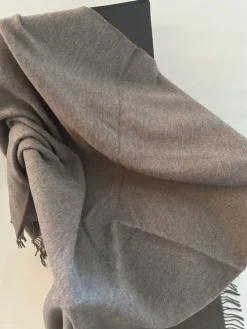 Lammwolle Mix Sofaplaid RIVA einfarbig von Steinbeck mit Kaschmir