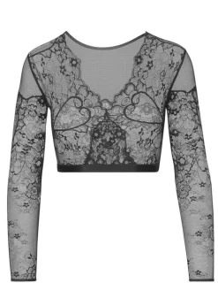 Langarm Minitop BOLERO COEUR Spitze schwarz von Cadolle