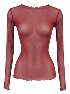 Langarm U-Boot Shirt NETZTÜLL 100% Seide von Kokon Zwo