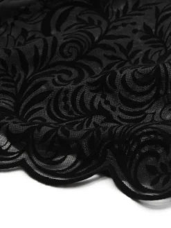 Langarm-Body ARABESQUE Tüll schwarz von Cadolle