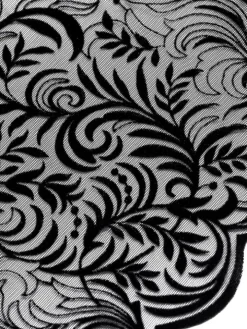 Langarm-Body ARABESQUE Tüll schwarz von Cadolle